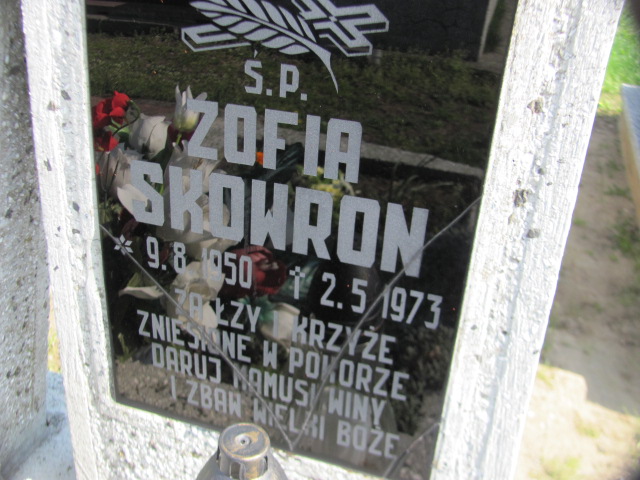 Zofia Skowron 1950 Żyraków - Grobonet - Wyszukiwarka osób pochowanych