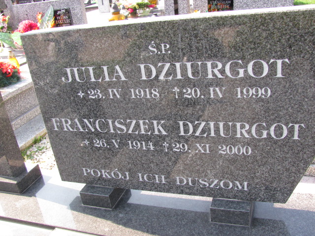 Julia Dziurgot 1918 Żyraków - Grobonet - Wyszukiwarka osób pochowanych